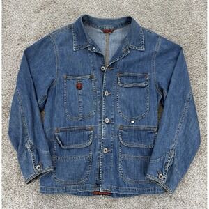 Vintage A. Gold E. Event Denim Chore Coat Womens Size M Blue All-Cotton USA Made